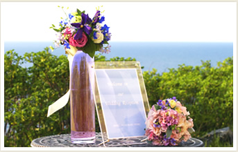Ocean Blue Wedding Story 世界にひとつだけのウェディングストーリー 海と空の青~オーシャンブルー~が溶けあう見事なパノラマビュー 大切な日、大切な人に「ここでしか味わう事の出来ない」おもてなし
