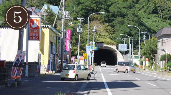 札幌方面より国道5号線を通るルート5