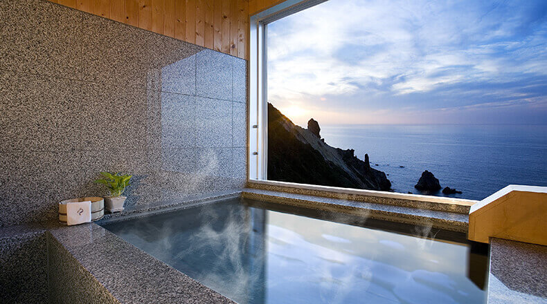 新しい旅のスタイル　どうみん割　小樽絶景の客室露天風呂 open air bath