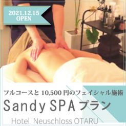 【Sandy SPAオープン記念】10,500円相当のフェイシャル施術付　露天風呂付客室『Sandy　SPA』プラン
