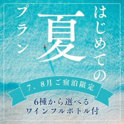 【オフィシャルHP＆ノイシュロス初めての方限定】夕食時に選べるワインボトル付き「初めての夏宿泊プラン」